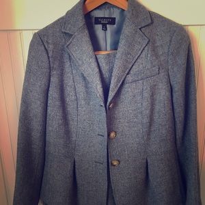 Talbots Vintage Style Wool Tweed Skirt Suit